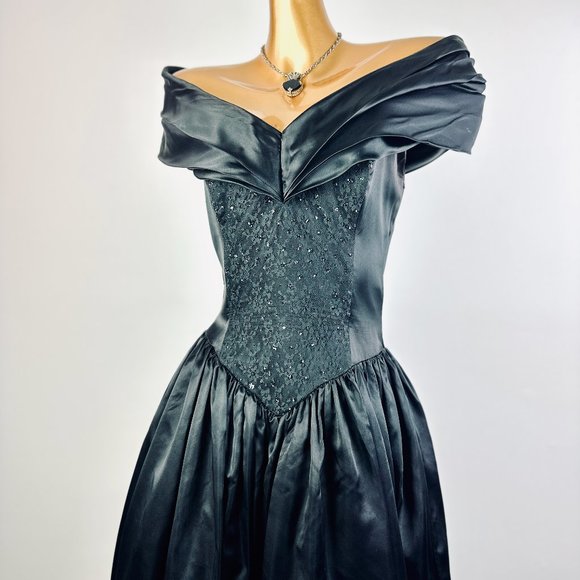 Vintage 80s Gunne Sax prom Dress - Picture 8 of 11